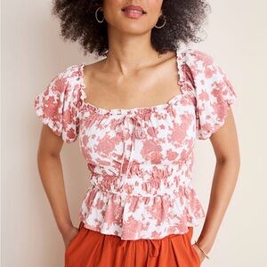 Francesca's Collections kenley floral puff sleeve